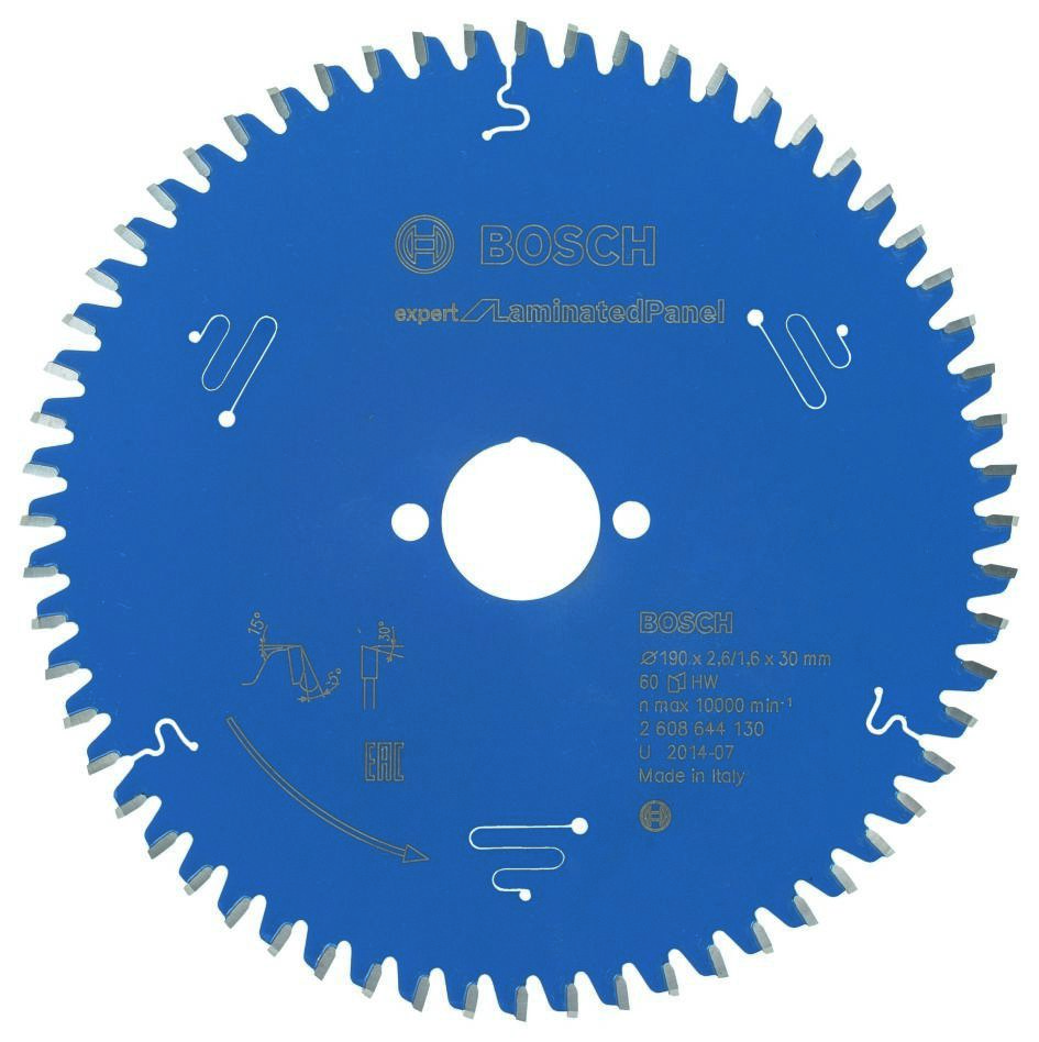 Bosch Blue Accessories 2608644130 Sirkelsagblad i hardmetall Expert for laminert panel 190 x 30 x 60T