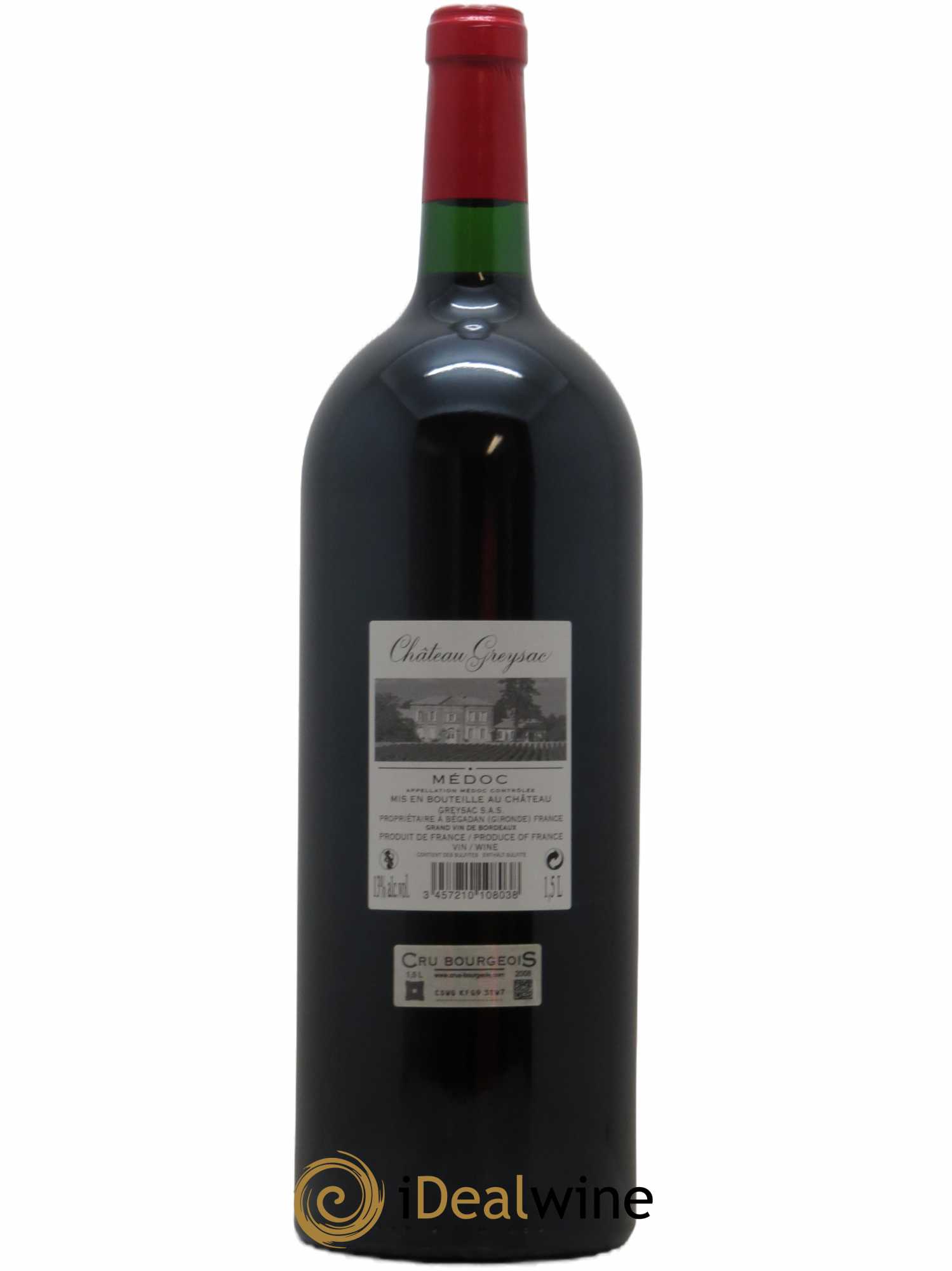 Château Greysac Cru Bourgeois  2008 - Lot de 1 Magnum