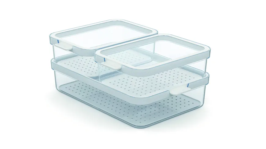 rotho Kühlschrank Organizer Set Cauma 3-tlg. Transparent