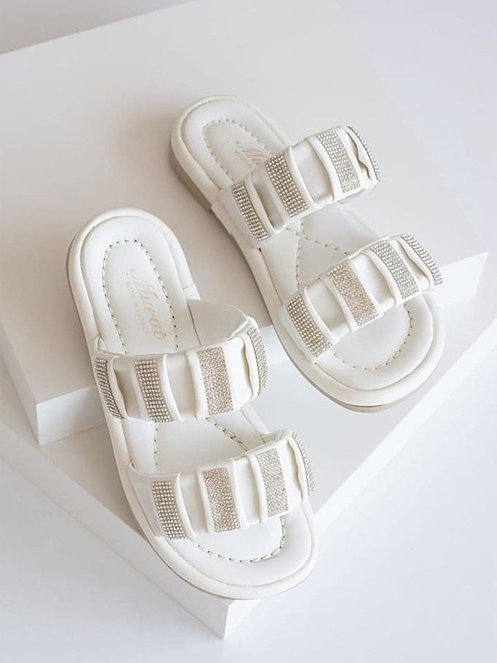 Fnuun Shoes Pantoletten in Weiß günstig kaufen 36