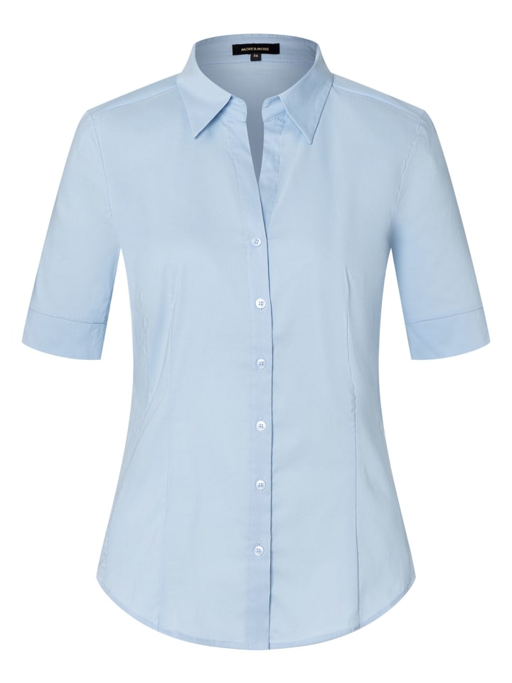 More & More Basicbluse in blau günstig kaufen 34