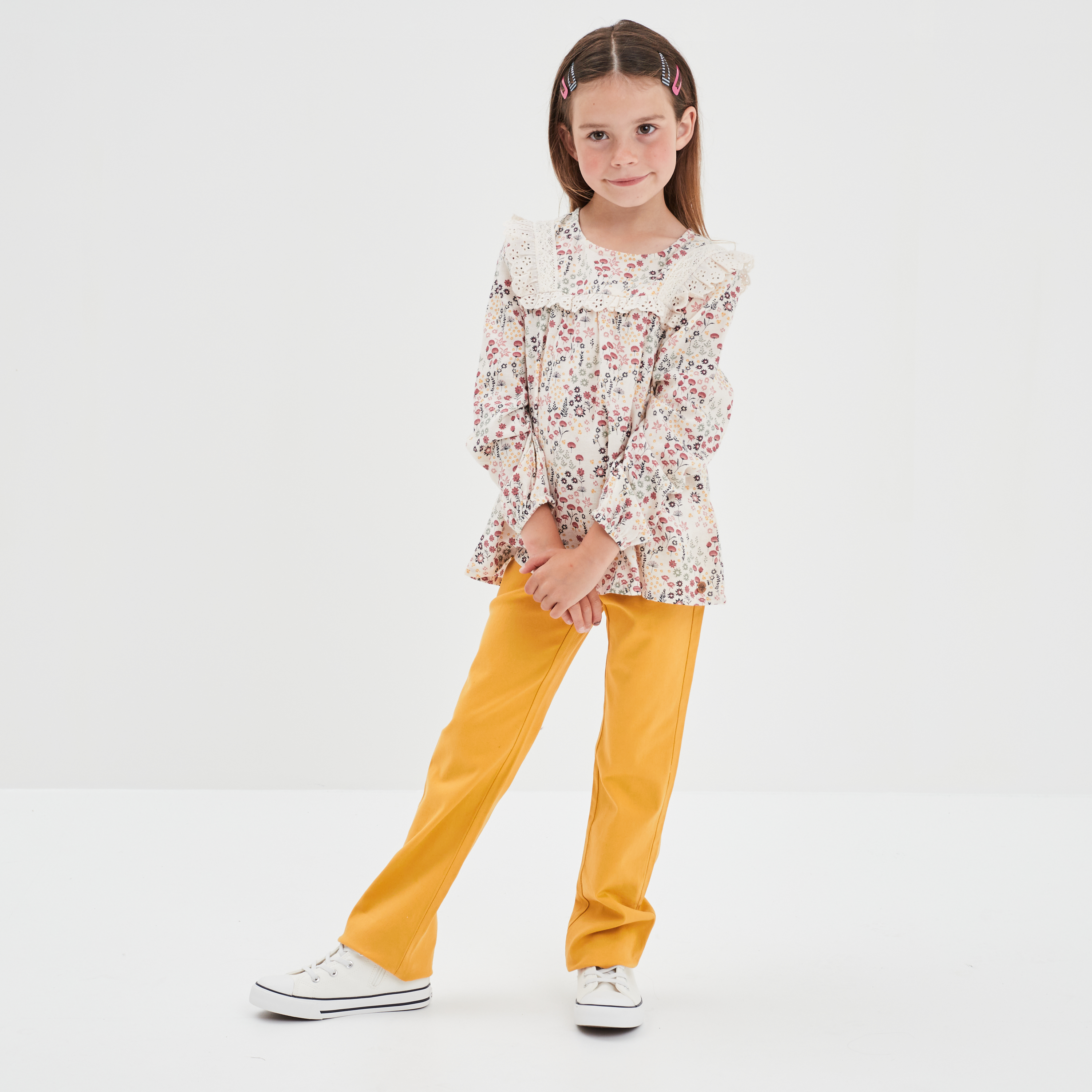 Tennis montantes en toile Creeks blanc fille | La Halle