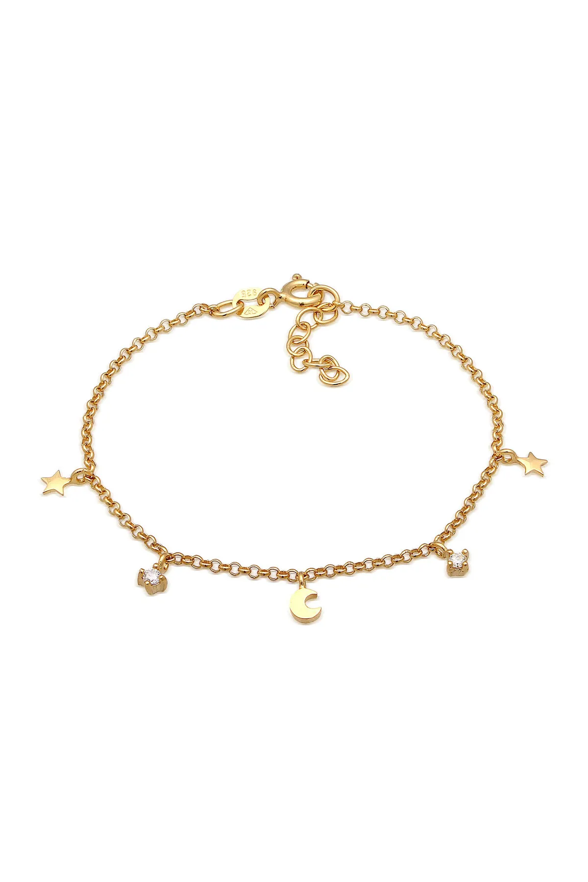 ELLI  Armband Kinder Stern Mond Zirkonia 925 Silber