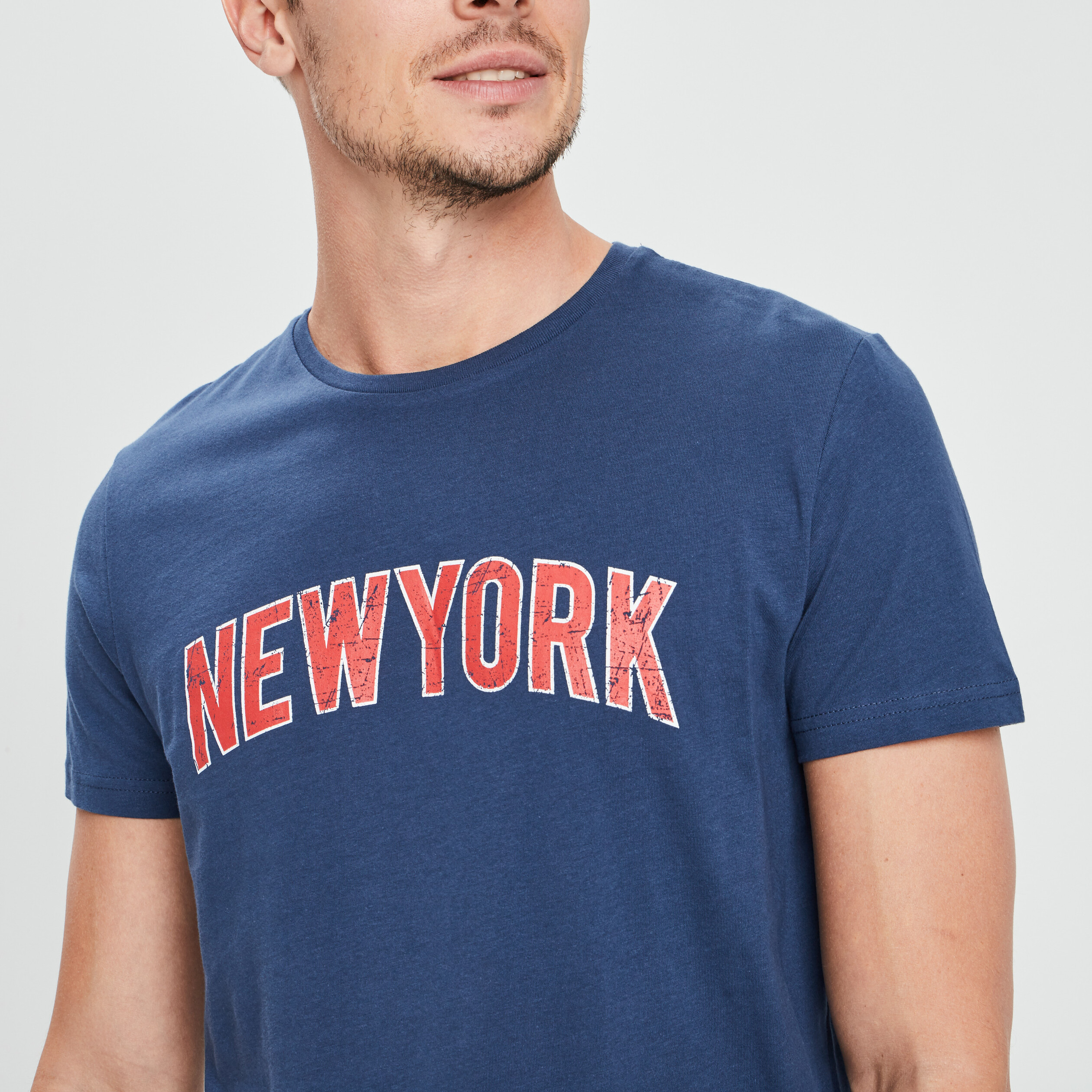 T-shirt manches courtes bleu homme | La Halle