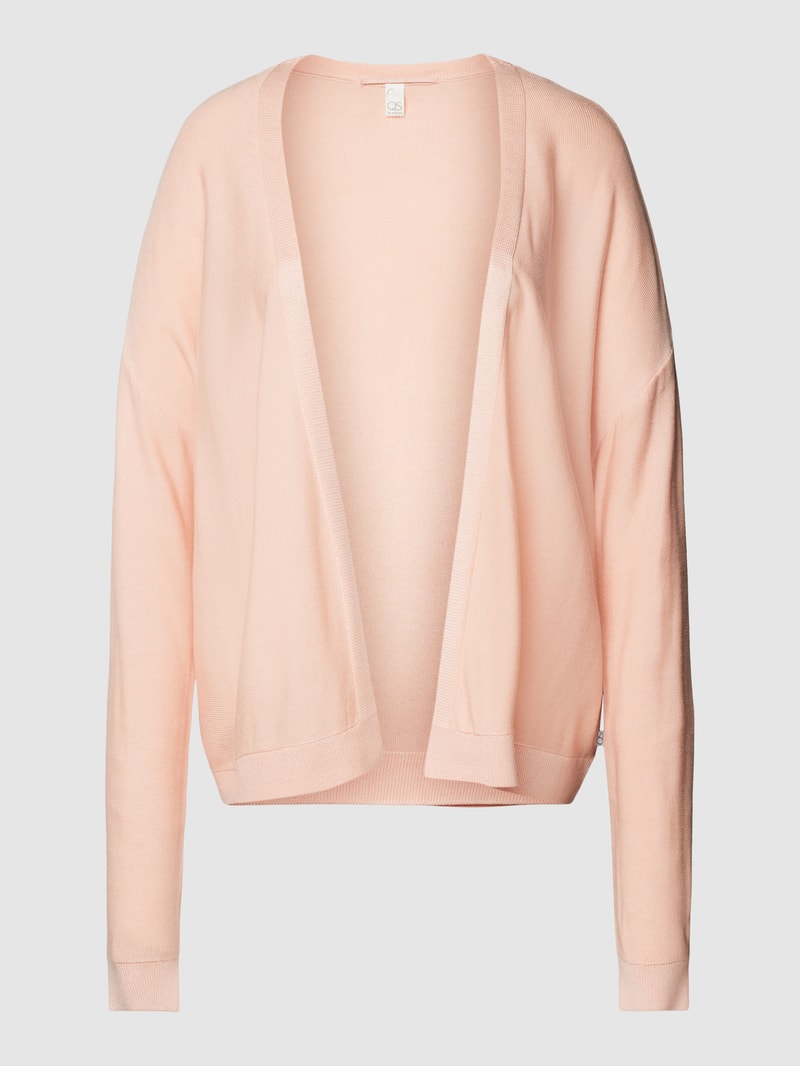 Cardigan mit gerippten Abschlüssen in rosa