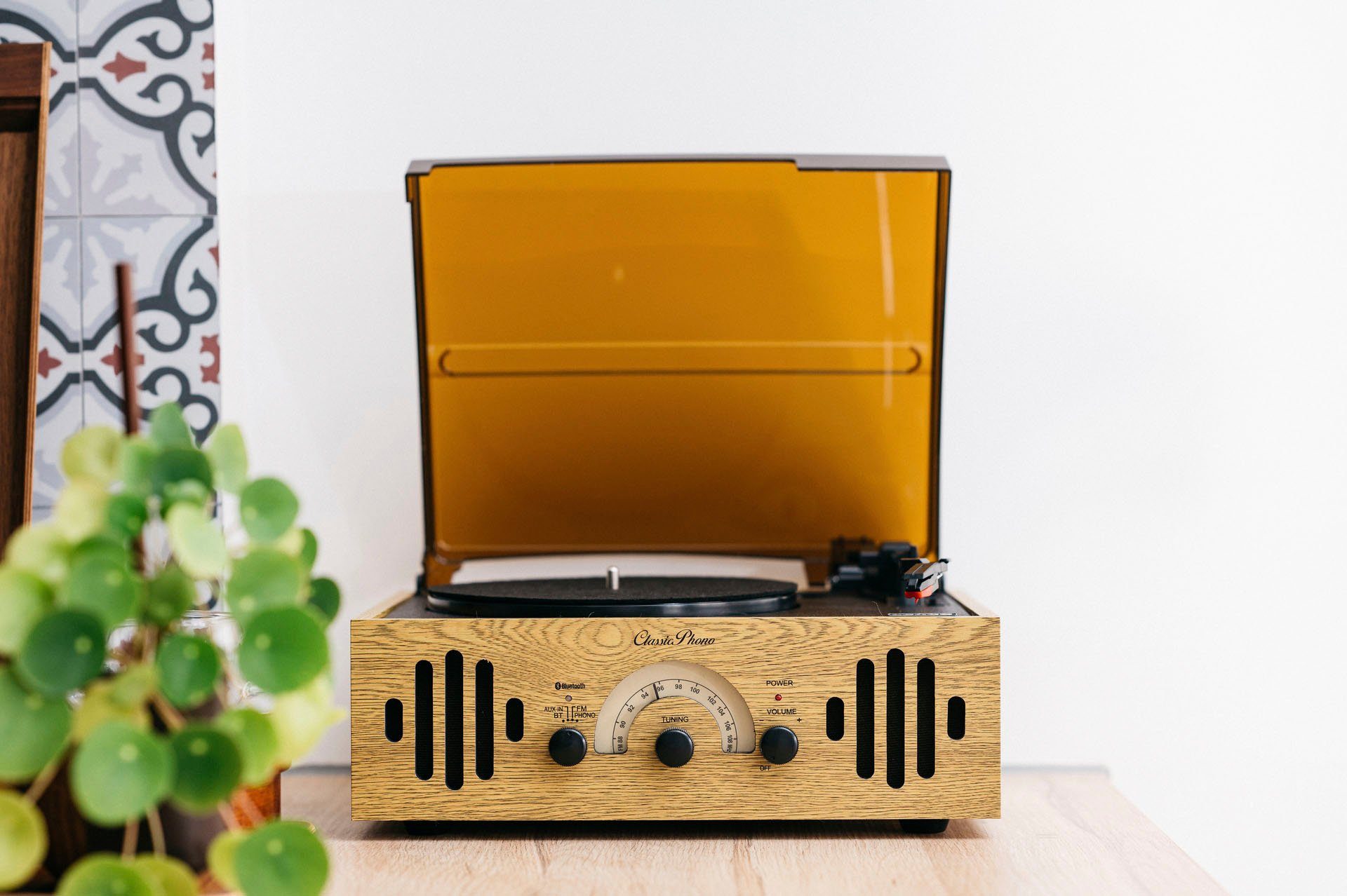 Lenco Classic Phono TT-41OK - Retro Plattenspieler Plattenspieler (Riemenantrieb)