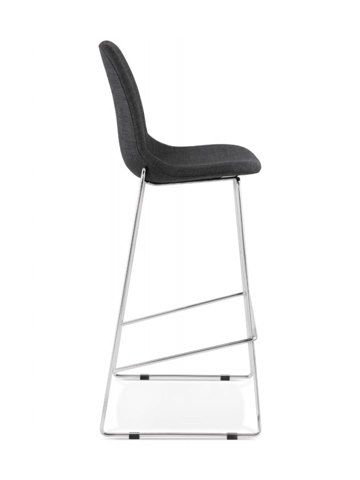KADIMA DESIGN Barhocker mit Stoffsitz Dunkelgrau | Moderner Stil in Anthrazit-Silber günstig kaufen onesize