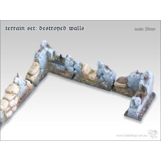 Gelände Set - Zerstörte Mauern (6)