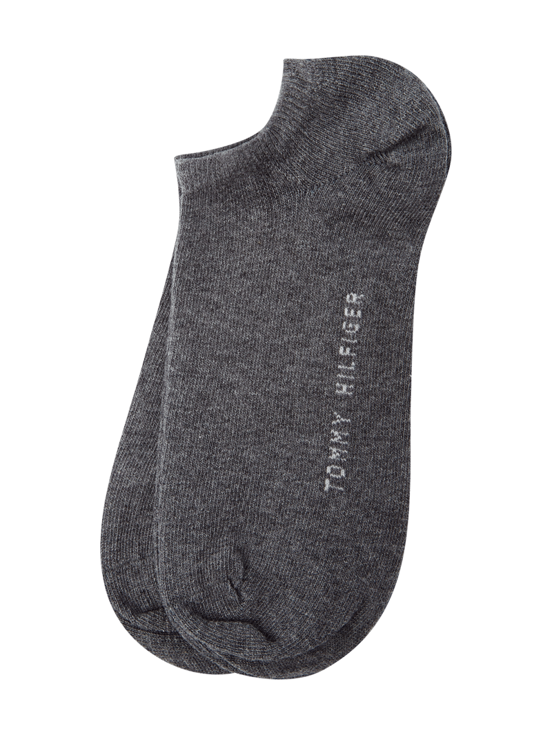 Sneakersocken im 2er-Pack in mittelgrau meliert