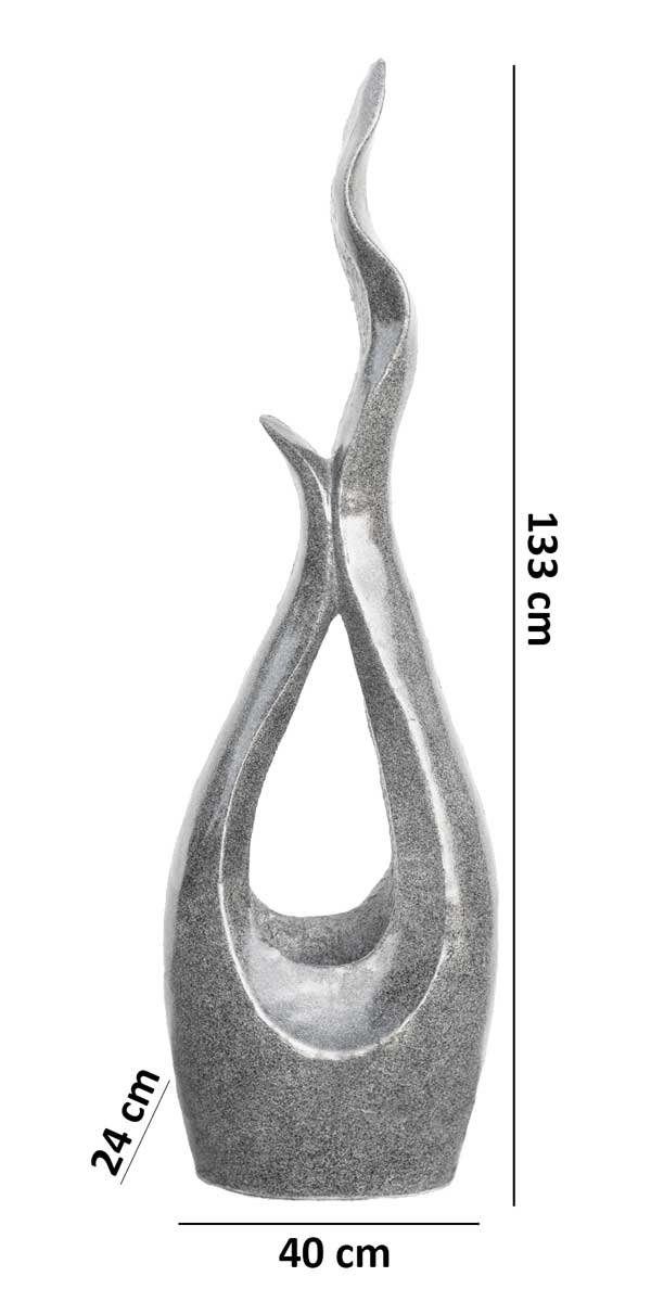 Kiom Gartenbrunnen Springbrunnen FoCurved Led 133 cm, 40 cm Breite