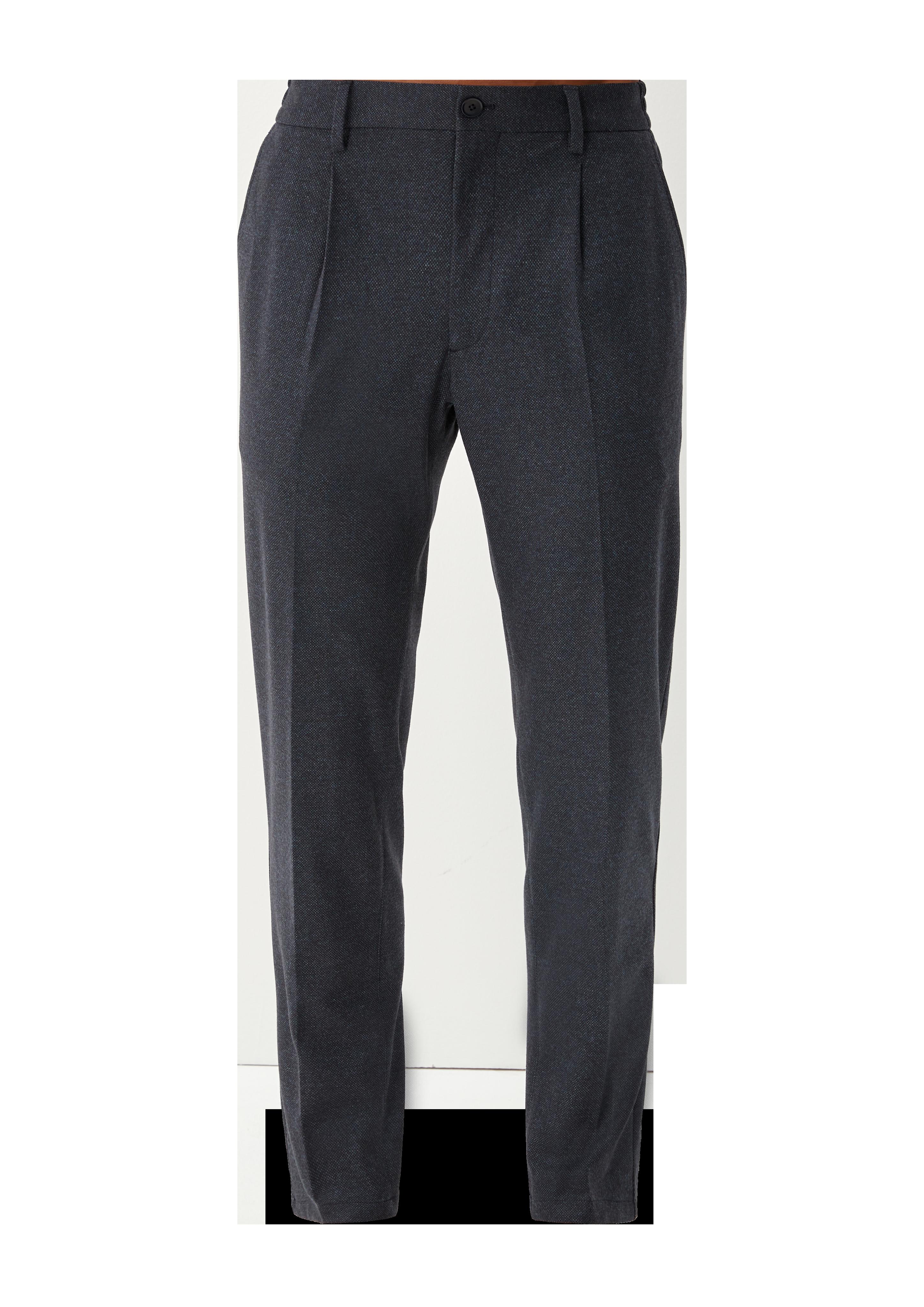 Slim: Bundfaltenhose aus Jersey  2120643-59A1
