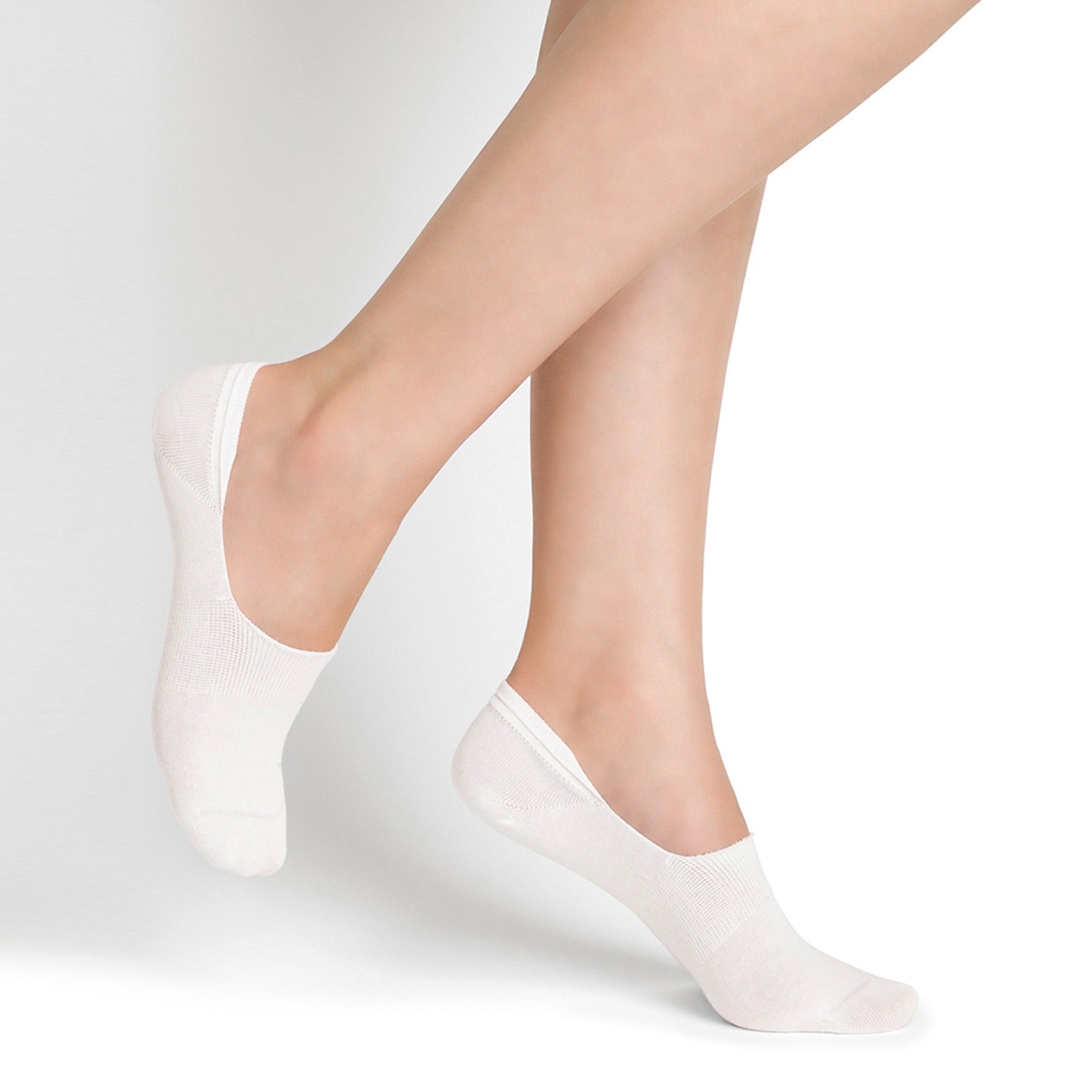 2 paires de chaussettes Sport invisibles BLEUFORET blanches Pointure 37-41