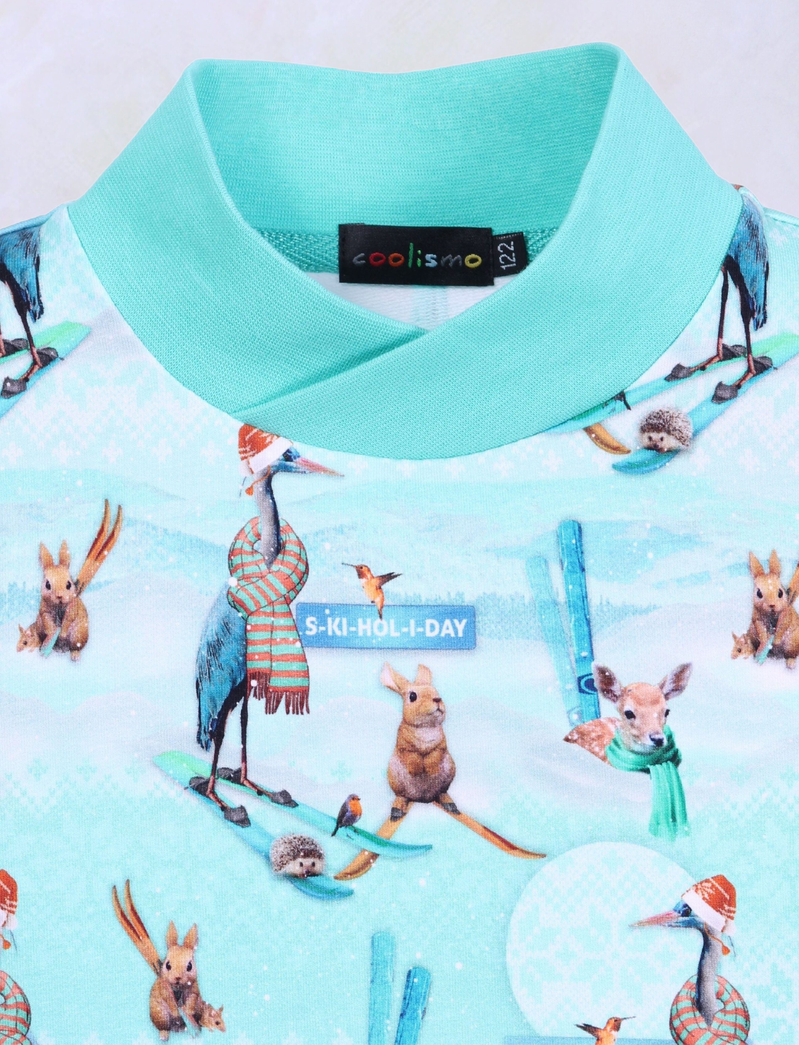 coolismo Sweater Kinder Sweatshirt Mädchen Pullover mit niedlichem Skihasen-Print Baumwolle, Made in Europa