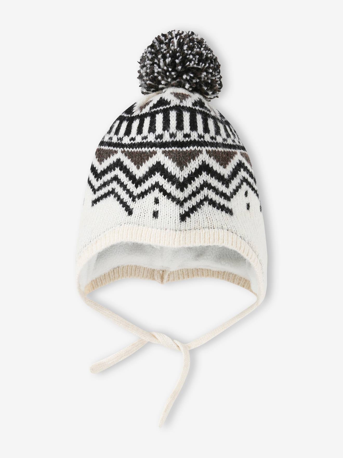 Vertbaudet Jungen Jacquard-Mütze - beige