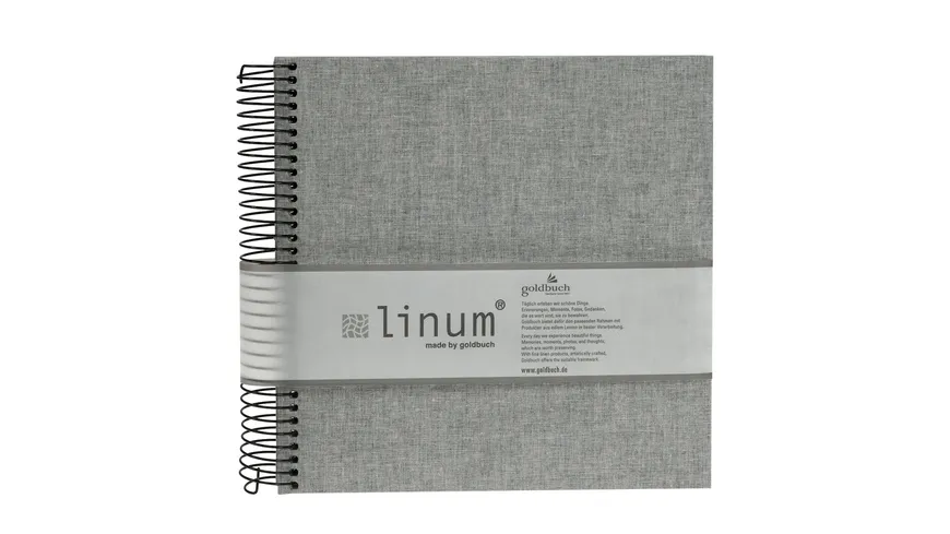 goldbuch Spiralalbum Linum grau 20x20cm 40 beige Seiten
