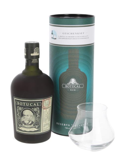 Botucal Reserva Exclusiva Rum mit 1 Glas 0,7 l·40 % vol