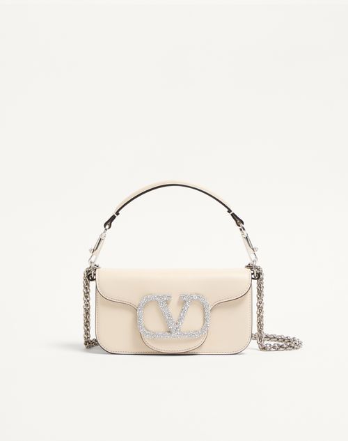 Bolsa de ombro pequena Valentino Garavani Locò com logotipo de joia