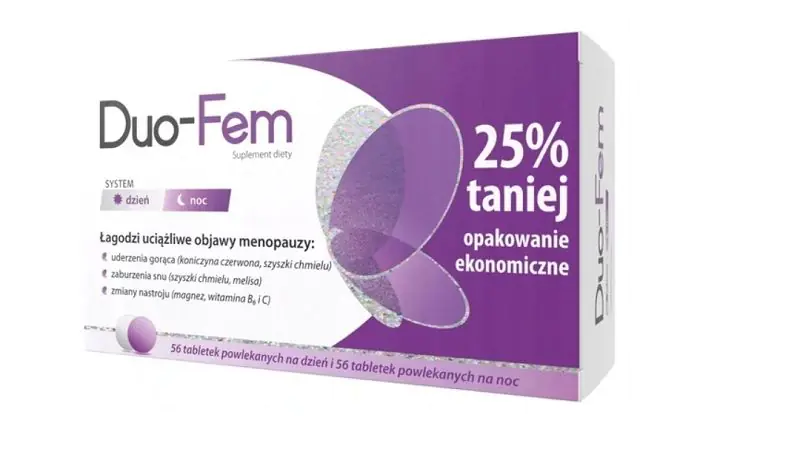 Duo-Fem, dodatak prehrani za simptome menopauze, tablete