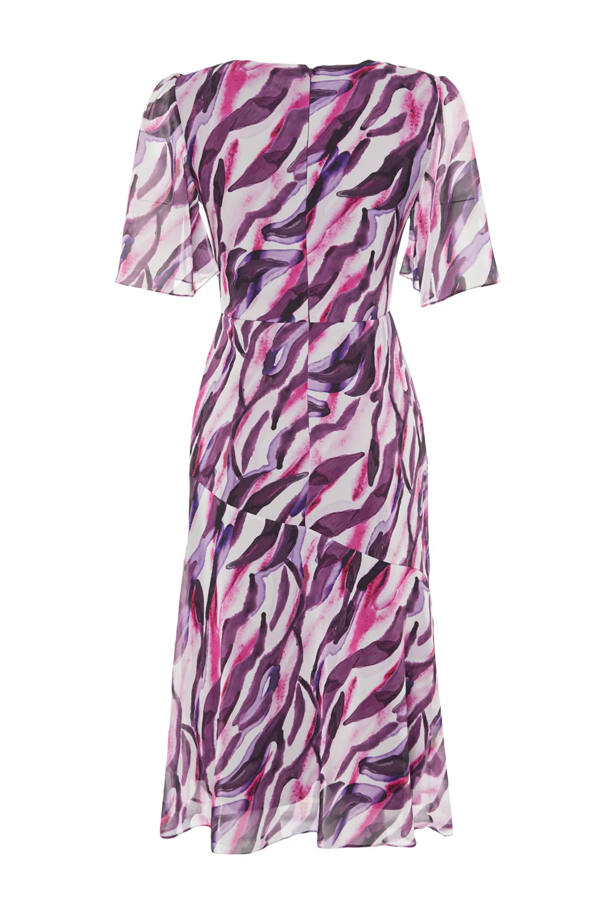 Trendyol Collection  Lila A-Linie Basic Chiffon Midi-Webkleid TWOSS20EL0908