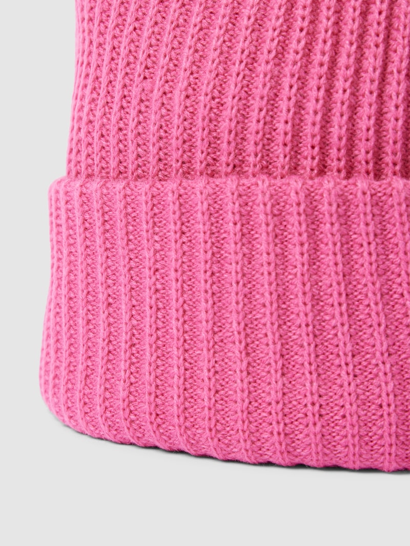Strickmütze mit breitem Umschlag Modell 'HEXO' in pink