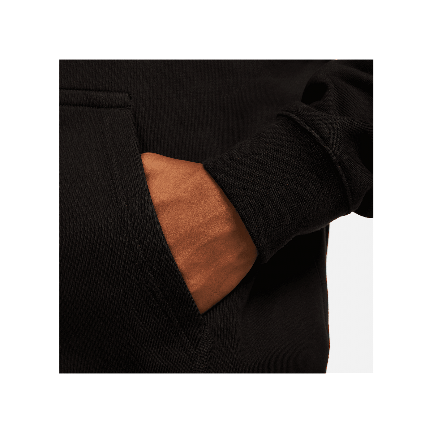 Nike Solo Swoosh Kapuzenjacke Schwarz F010