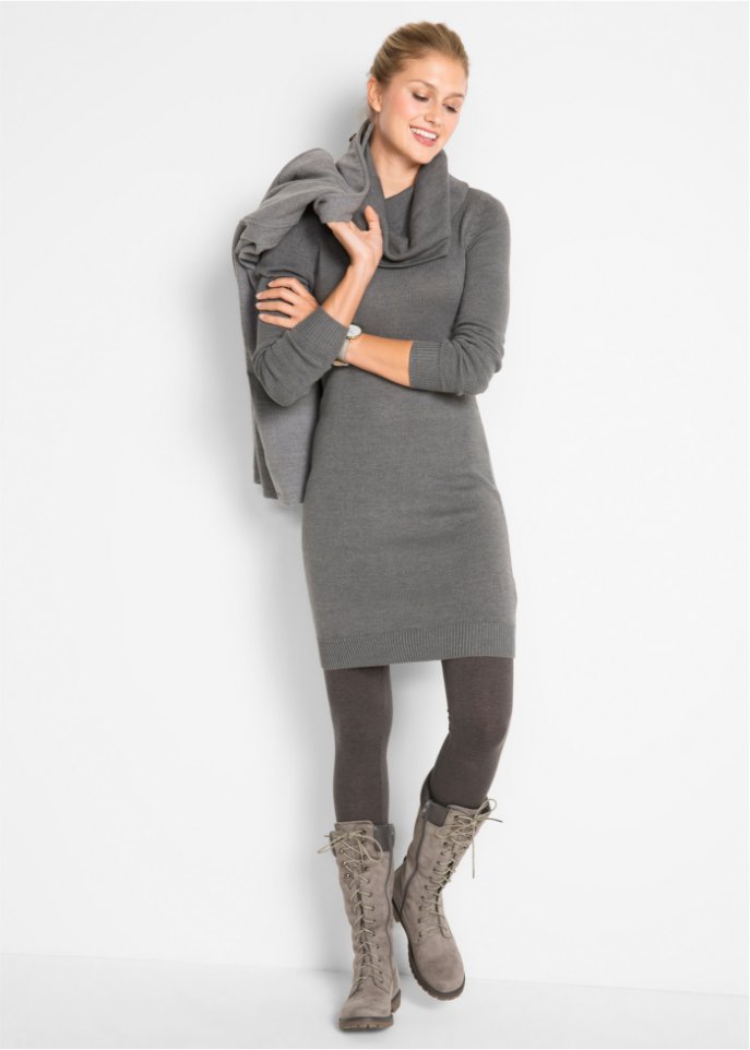 Strickkleid mit Rollkragen