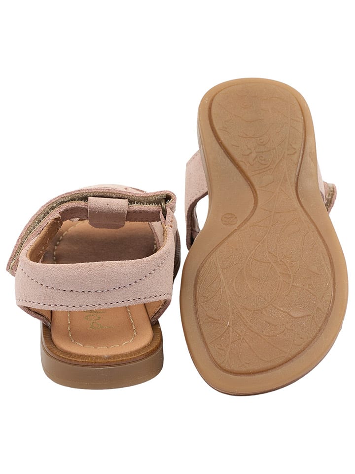 POM POM Leder-Sandalen in Beige günstig kaufen