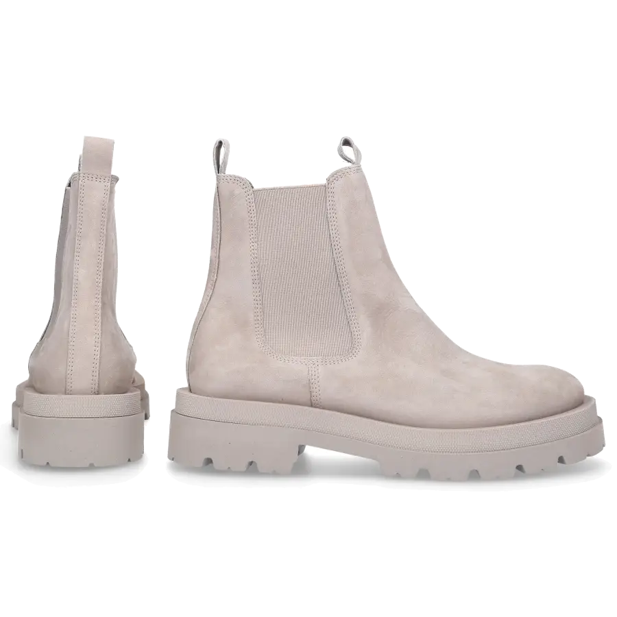 305 SOBE - Chelsea Boots DEBBIE Nubukleder - beige