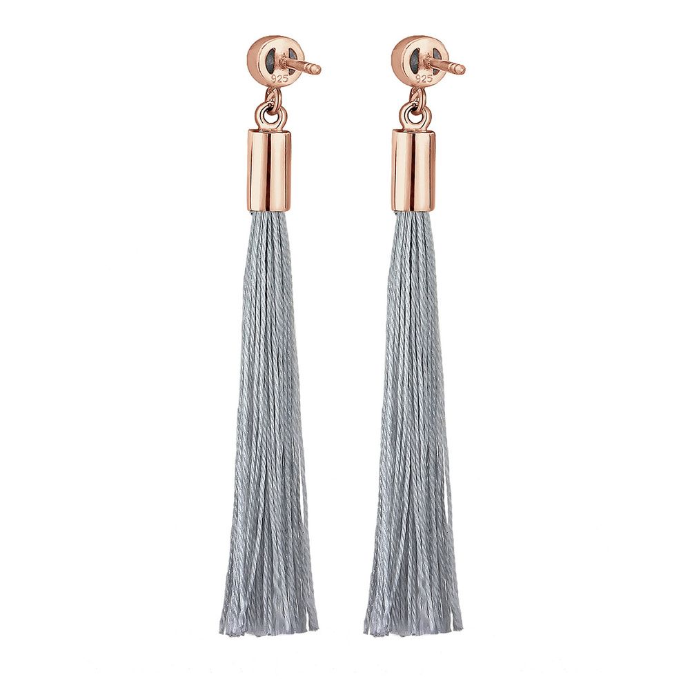 Elli Elli Boucles d'Oreilles Solitaire Gland Femme  Plaqué Or Rosé Argent (925/1000) C Boucles d'oreilles