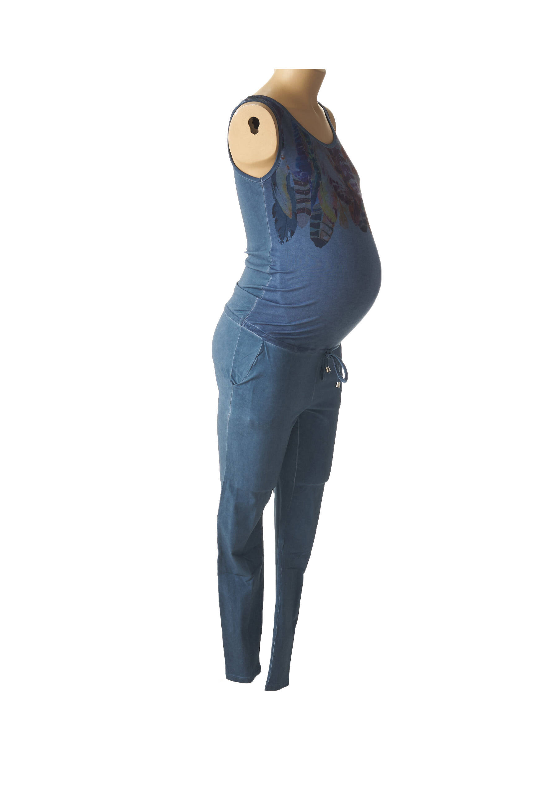 Love2wait Combinaisons Maternite Femme couleur bleu