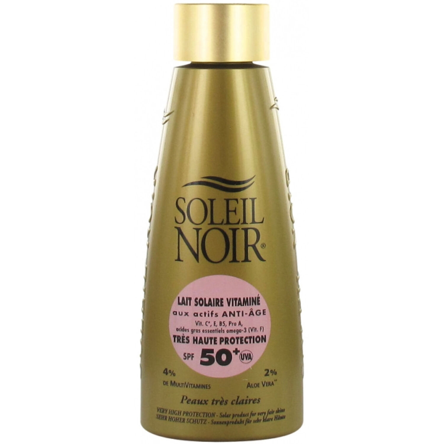 Soleil Noir Lait Solaire Vitaminé SPF50+ Très Haute Protection