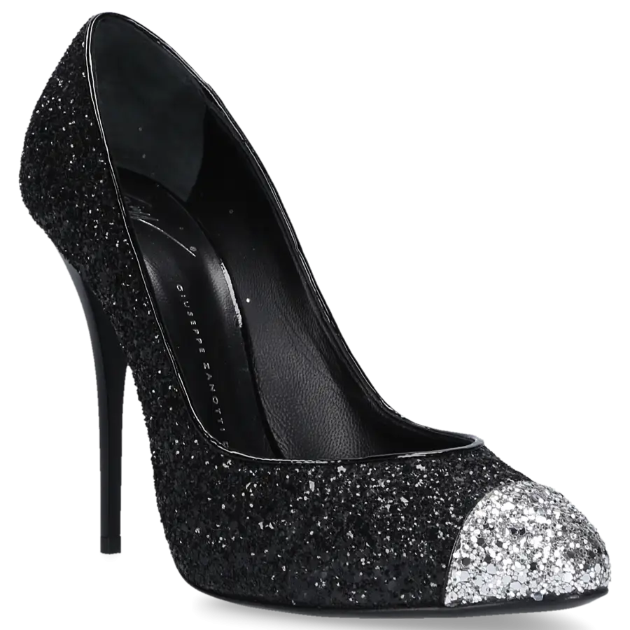 Giuseppe Zanotti - Pumps Zadina 105 Leder Glitter schwarz - schwarz