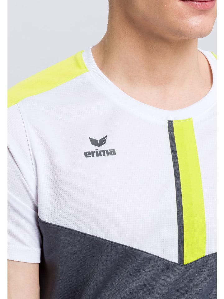 erima Squad T-Shirt in weiss/slate grey/bio lime günstig kaufen