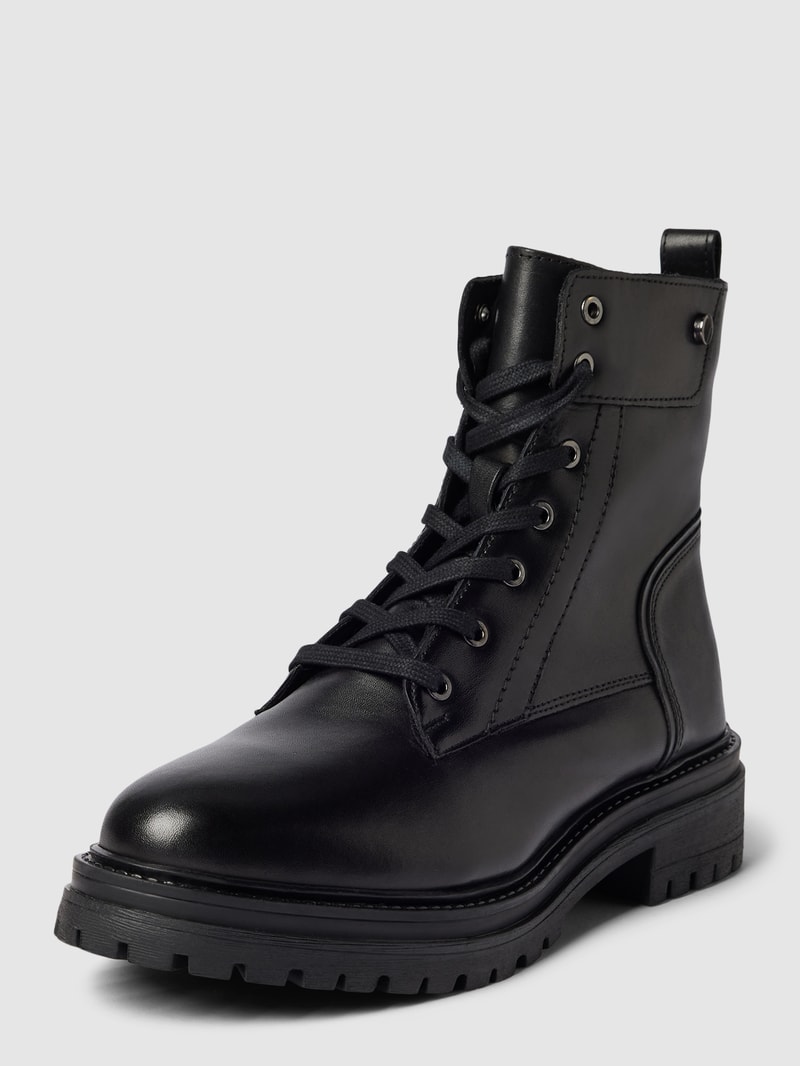 Bikerboots mit Schnürverschluss Modell 'IRIDEA' in schwarz