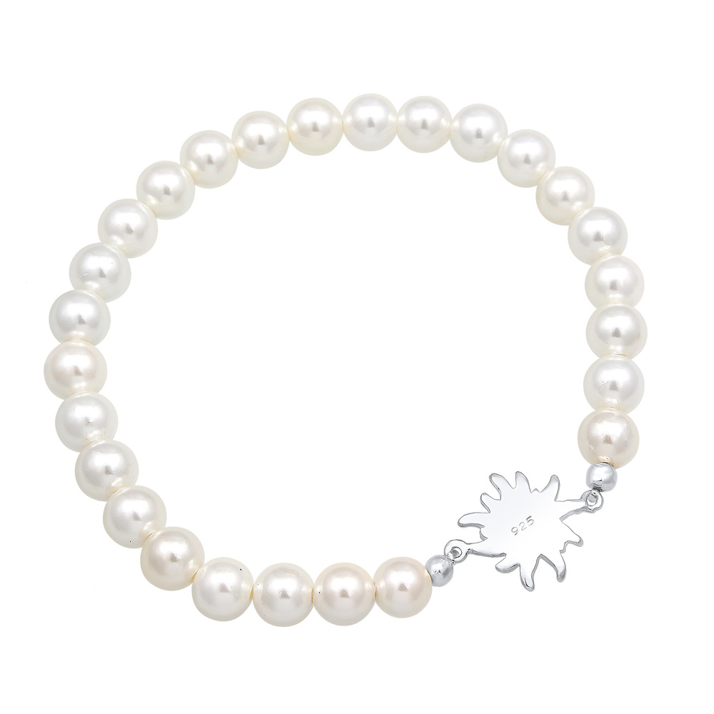Elli Elli Bracelet Edelwei traditionel Perles de Coquillage Bracelet Femme  (925/1000) Bracelet