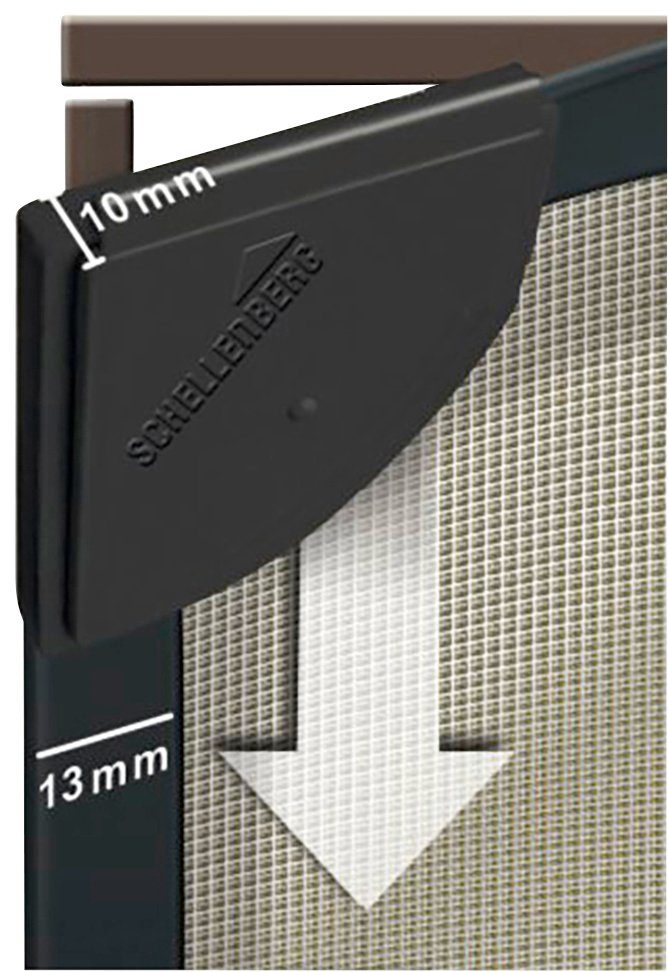SCHELLENBERG Insektenschutz-Fensterrahmen Magnetrahmen mit Fiberglasgewebe für Fenster, Fliegengitter kürzbar, 100 x 120 cm, anthrazit, 50748