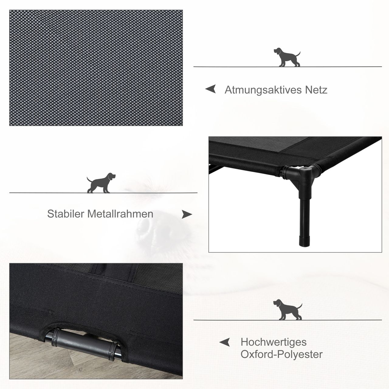PawHut Hundeliege outdoor Hundebett Katzenbett Hundesofa Hunde Schlafplatz