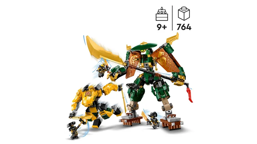 LEGO NINJAGO 71794 Lloyds und Arins Training-Mechs mit Action-Figuren