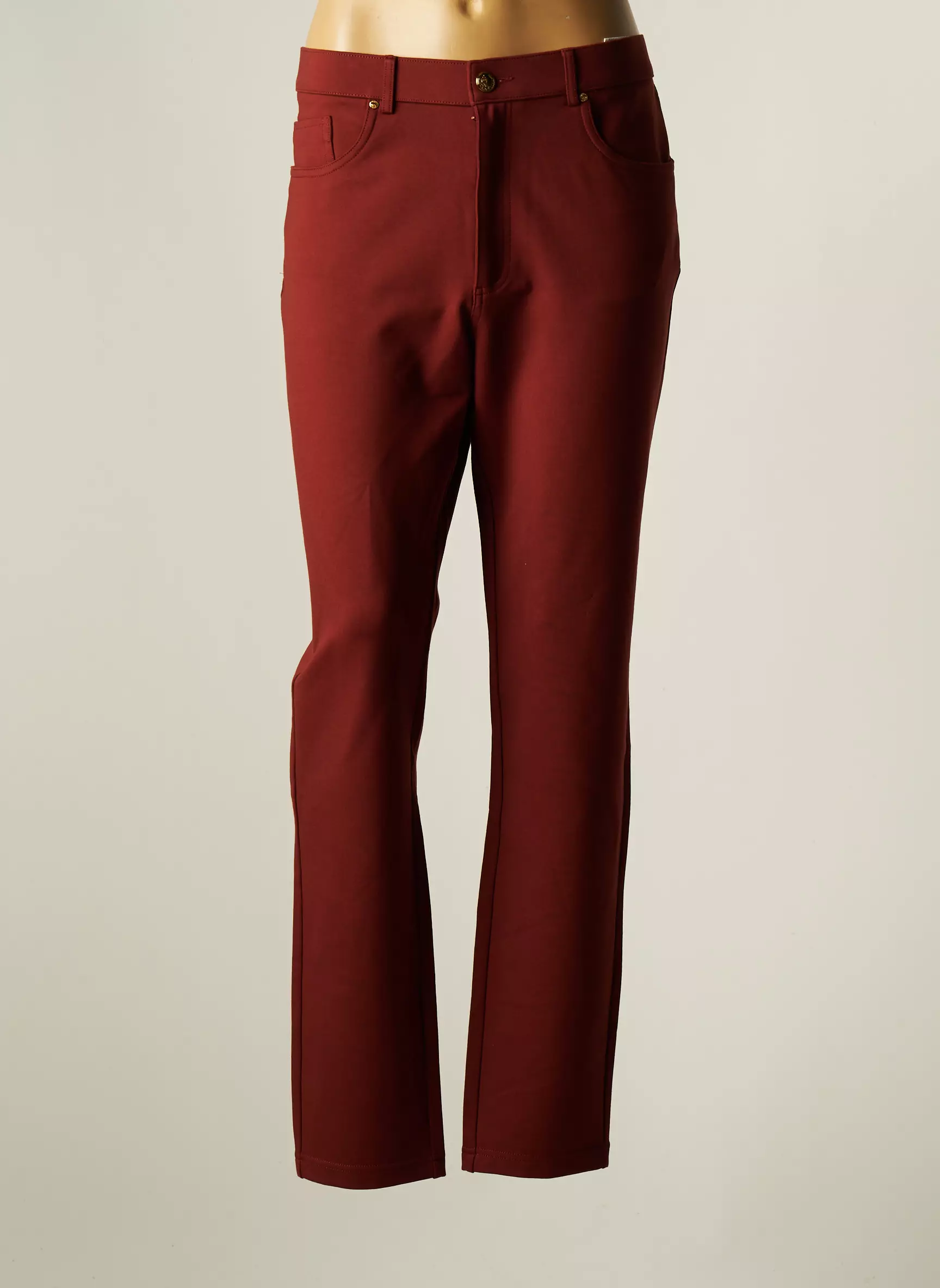 Lcdn Pantalons Slim Femme couleur marron