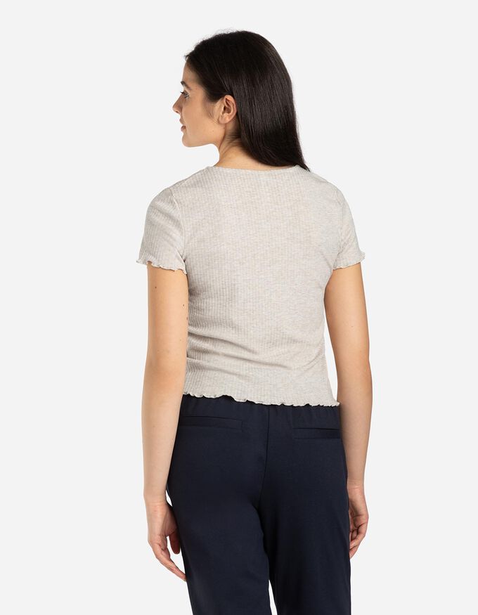 T-Shirt - Rippenstruktur