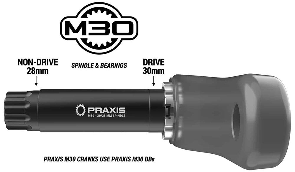 Praxis Works Zayante Carbon M30 52/36Z Road Kurbelgarnitur kaufen | Bike-Discount