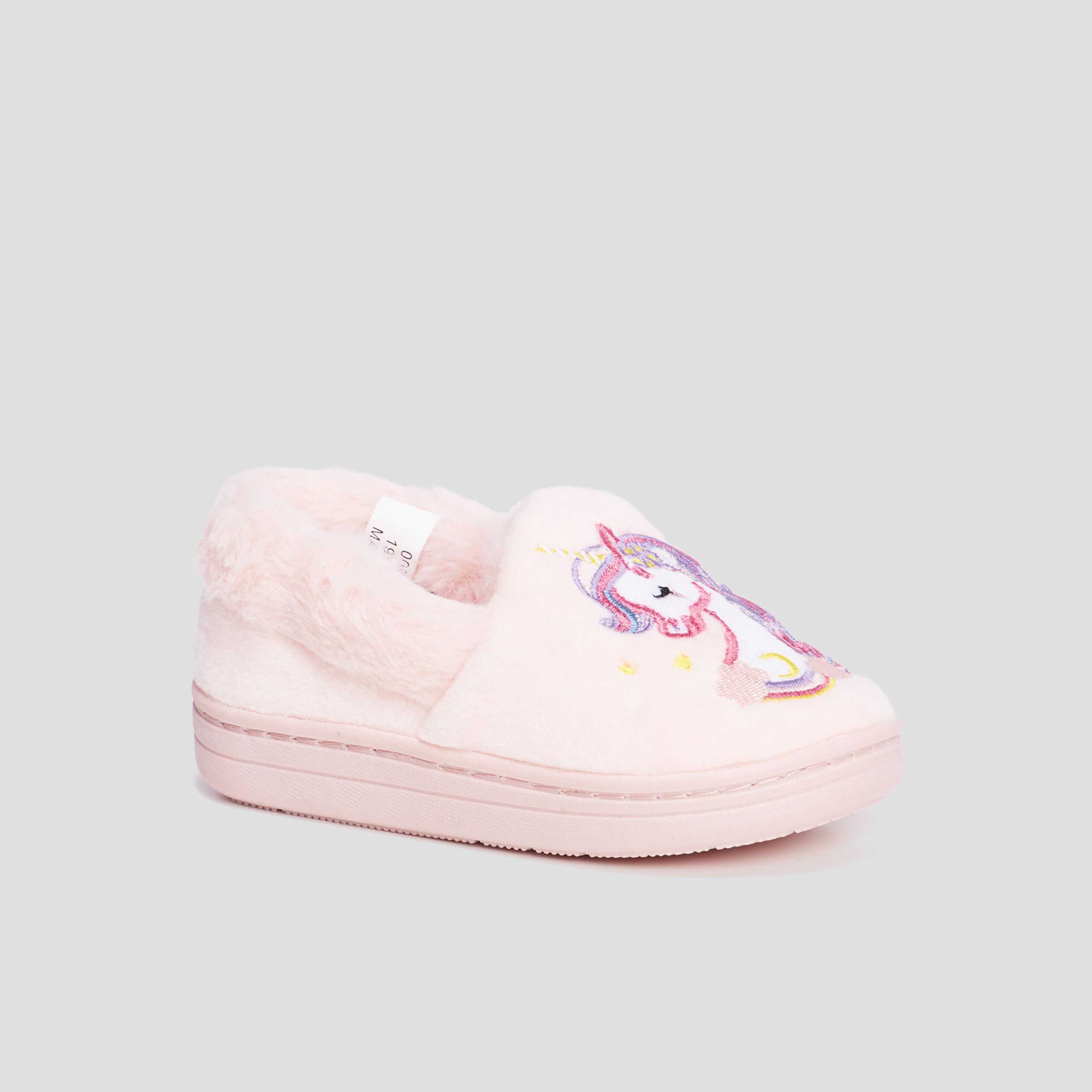 Chaussons sans gêne fourrés Licorne rose fille | La Halle