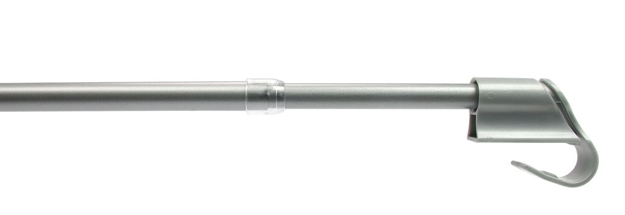 Bella Casa Bistrostange, Scheibengardinenstange 12 mm Ø, Klemmträgermontage, silbermatt, ausziehbar 85-135 cm