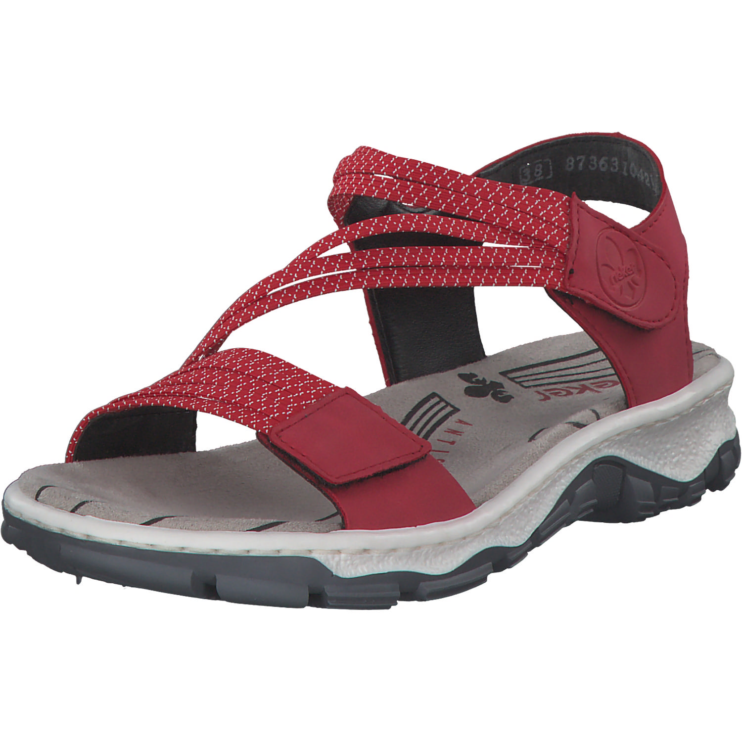 Rieker 68871, Sandalen, Damen, Rot