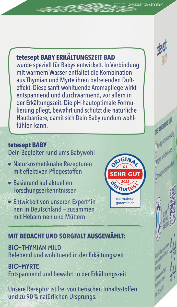Baby Erkältungszeit Bad mit Thymian & Myrte, 100 ml