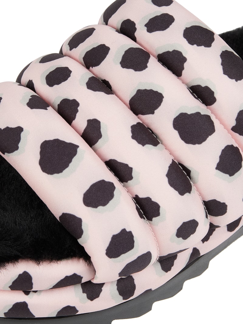 Pantolette mit Plateausohle Modell 'Maxi Slide' in rosa
