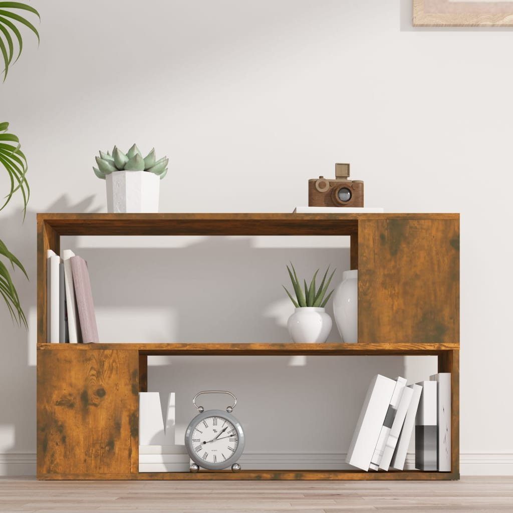 vidaXL Bücherregal Bücherregal Räuchereiche 100x24x63 cm Holzwerkstoff, 1-tlg.