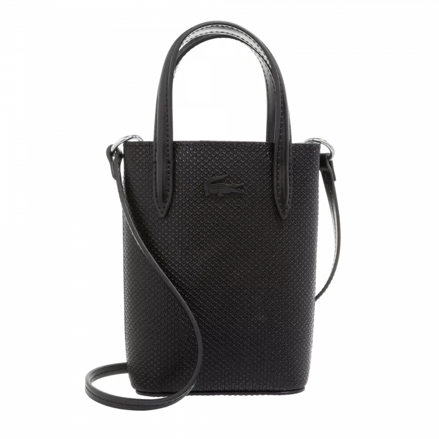 Lacoste - Lacoste Shoulder Bags Leder Black - schwarz