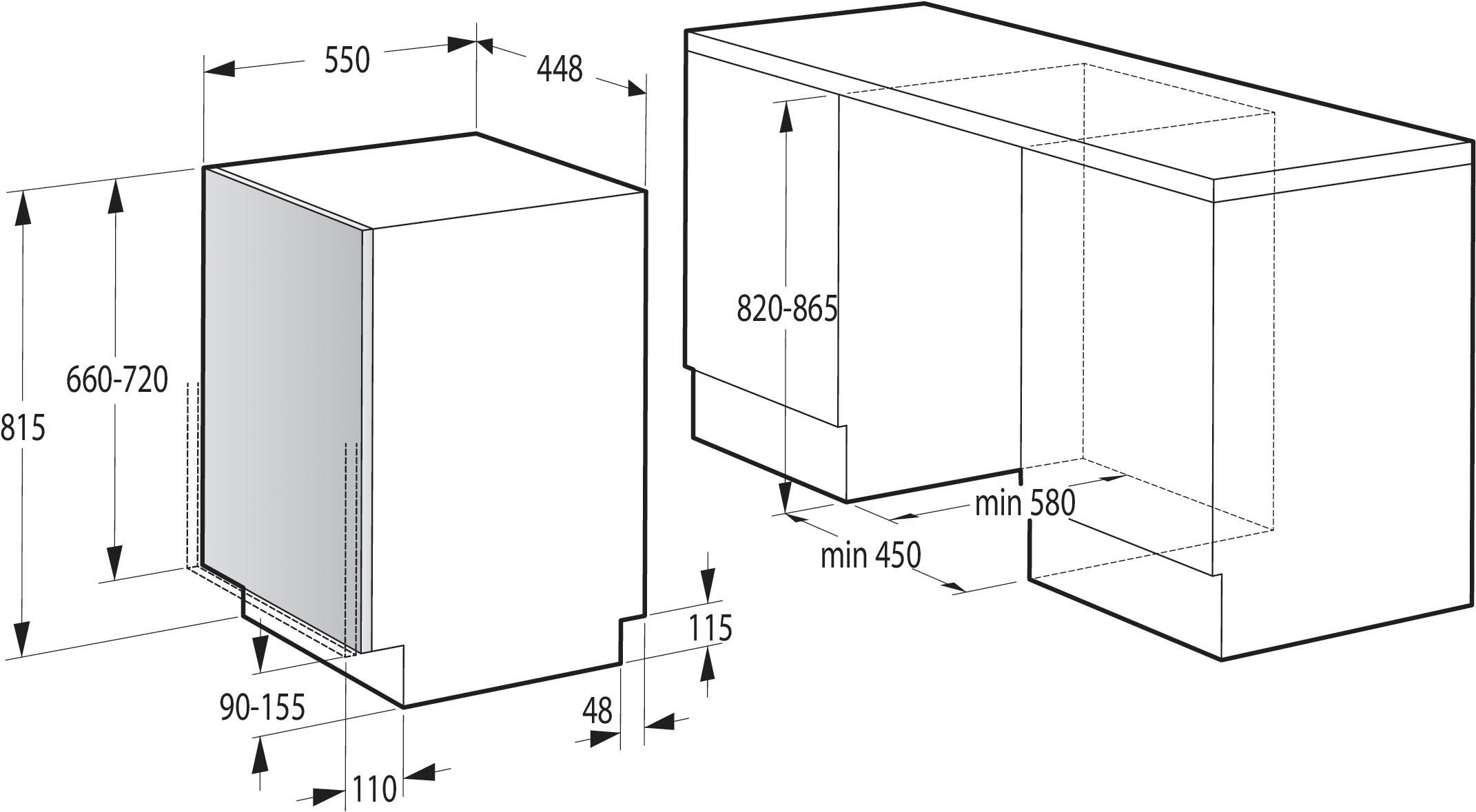 GORENJE vollintegrierbarer Geschirrspüler, GV520E10, 11 Maßgedecke