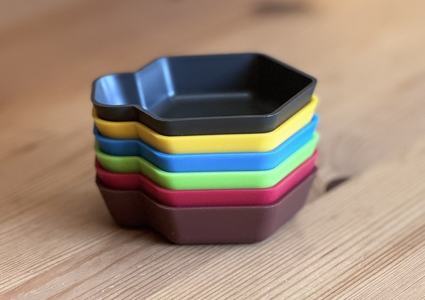 6er-Pack Shell Tokenhalter/Schälchen BUNT